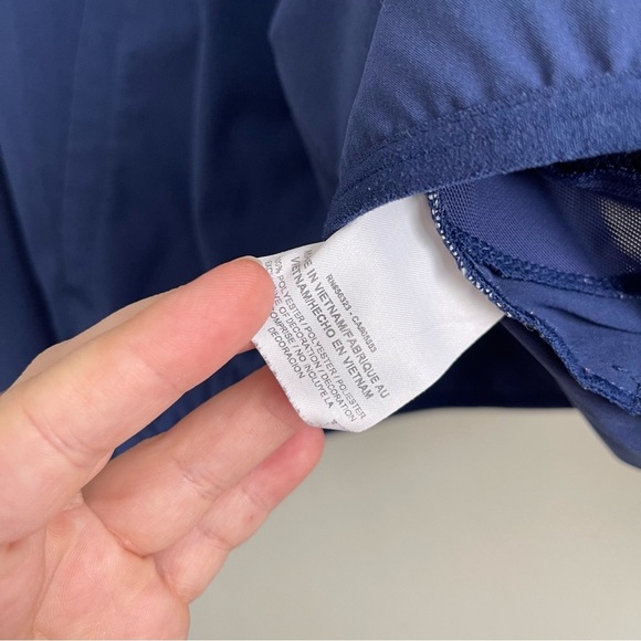 Nike Dri-Fit Workout Jacket Navy Athletic Lightweight Coat Full Zip Women’s M - Picture 9 of 13